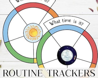 Round Routine Chart for Kids, Printable Schedule for Kids, Daily Routine for Children, Toddler Routine Printable, Preschool Calendar PDF