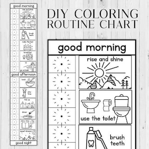 Visual Schedule, Toddler and Kids Routine Chart Printable Cards, Toddler Day Schedule, Kids Chart, Kids Calendar, Picture Calendar Cards