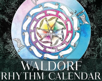 Waldorf Calendar, Waldorf Daily Rhythm Printable, Homeschool Calendar, Perpetual Calendar, Rudolf Steiner Materials