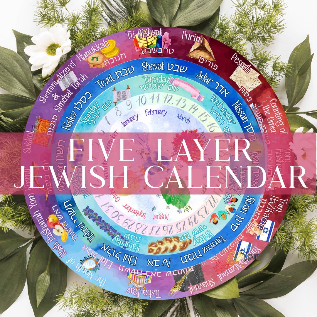 Perpetual Hebrew Calendar Download PERSONAL Use License DIY Etsy