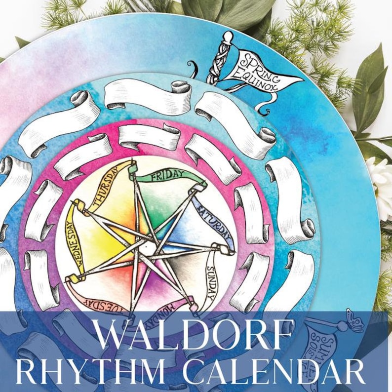 Waldorf Calendar, Waldorf Daily Rhythm Printable, Homeschool Calendar