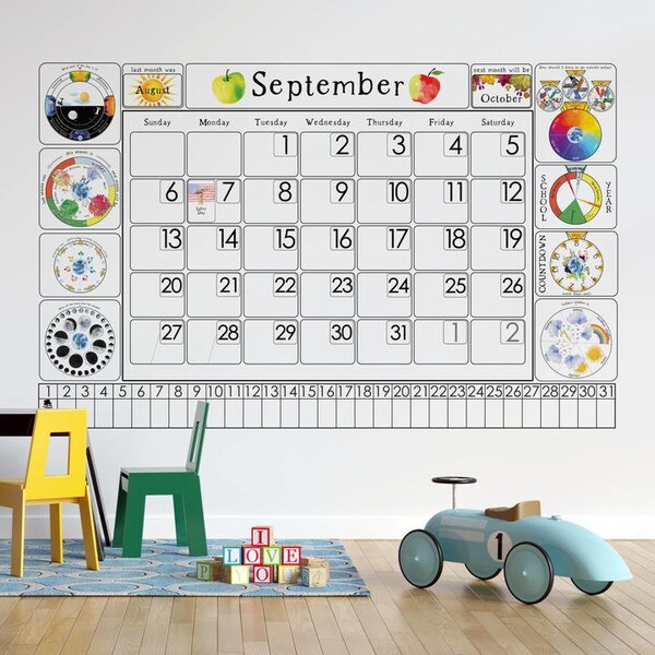Homeschool Wall Calendar Etsy