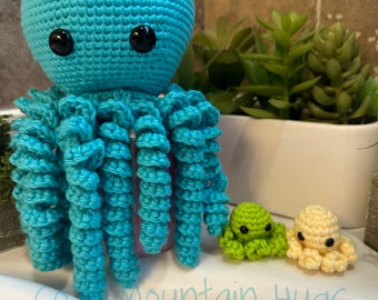 Conjunto de pulpo de mamá y bebé <3 ¡Colores personalizables!