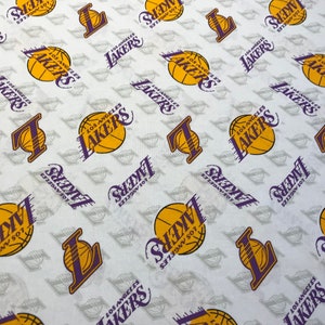 LA Lakers white/purple Fat quarter