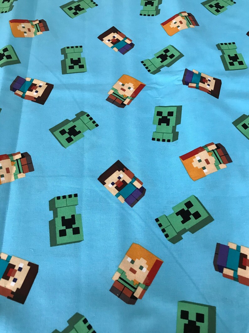 Minecraft 100 cotton fabric 44 Etsy