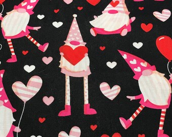 Valentines Gnomes fat quarter cotton