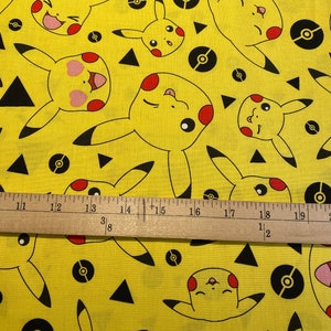 Triangle Pickachu Brand New Pikachu Fat Quarters - Etsy