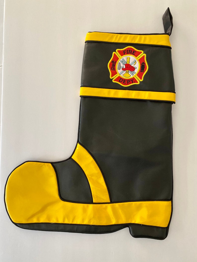 Fireman's Boot Christmas Stocking Etsy