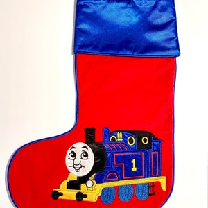 Embroidered Appliquéd Thomas the Train stocking