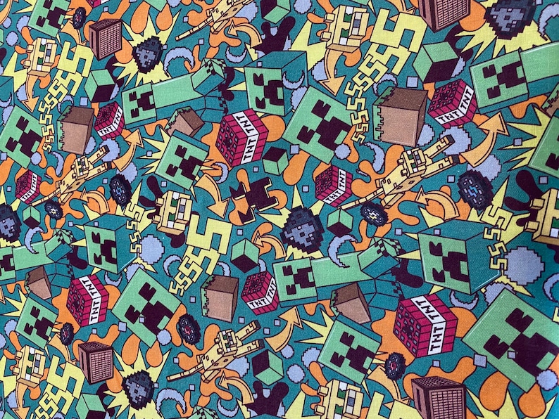 Minecraft Mix Fat Quarters Cotton - Etsy