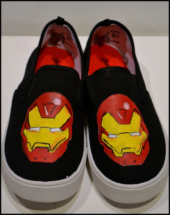 Items similar to Boys Shoes, Boys Superhero Shoes, Iron Man Shoes