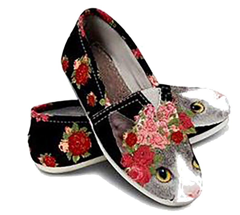 Cat Themed Shoes Custom Made Shoes for Women & Girls Vintage Etsy