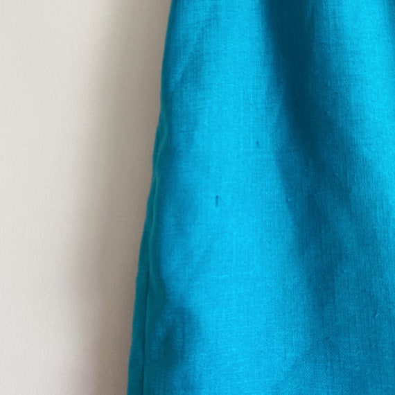 vintage blue turquoise mini skirt 70s 80s 90s ret… - image 5