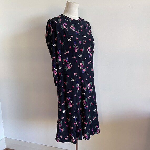 Vintage Ditsy Floral 90s 80s mini dress fruit pri… - image 5