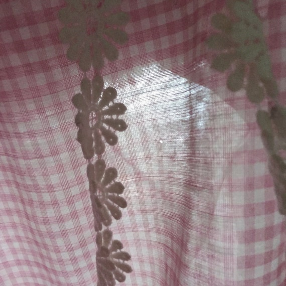 Vintage gingham 50s 60s pink dress / vintage pink… - image 6