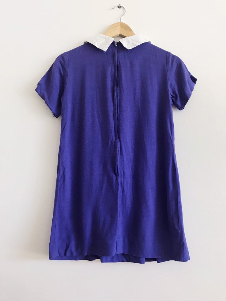 vintage purple dress 60s mini dress vintage mod dress vintage tunic