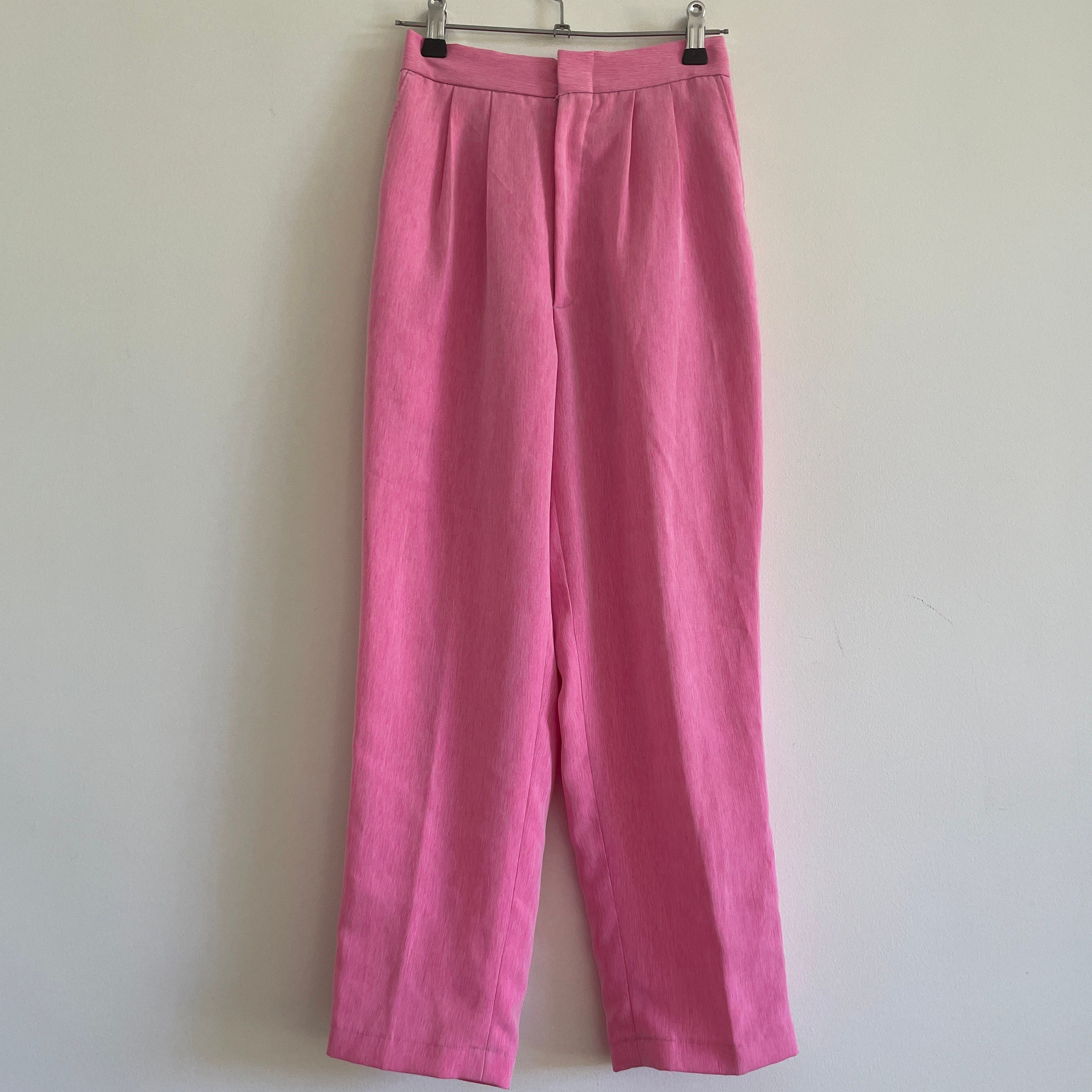 Vintage Pink Pants High Waist Waisted 
