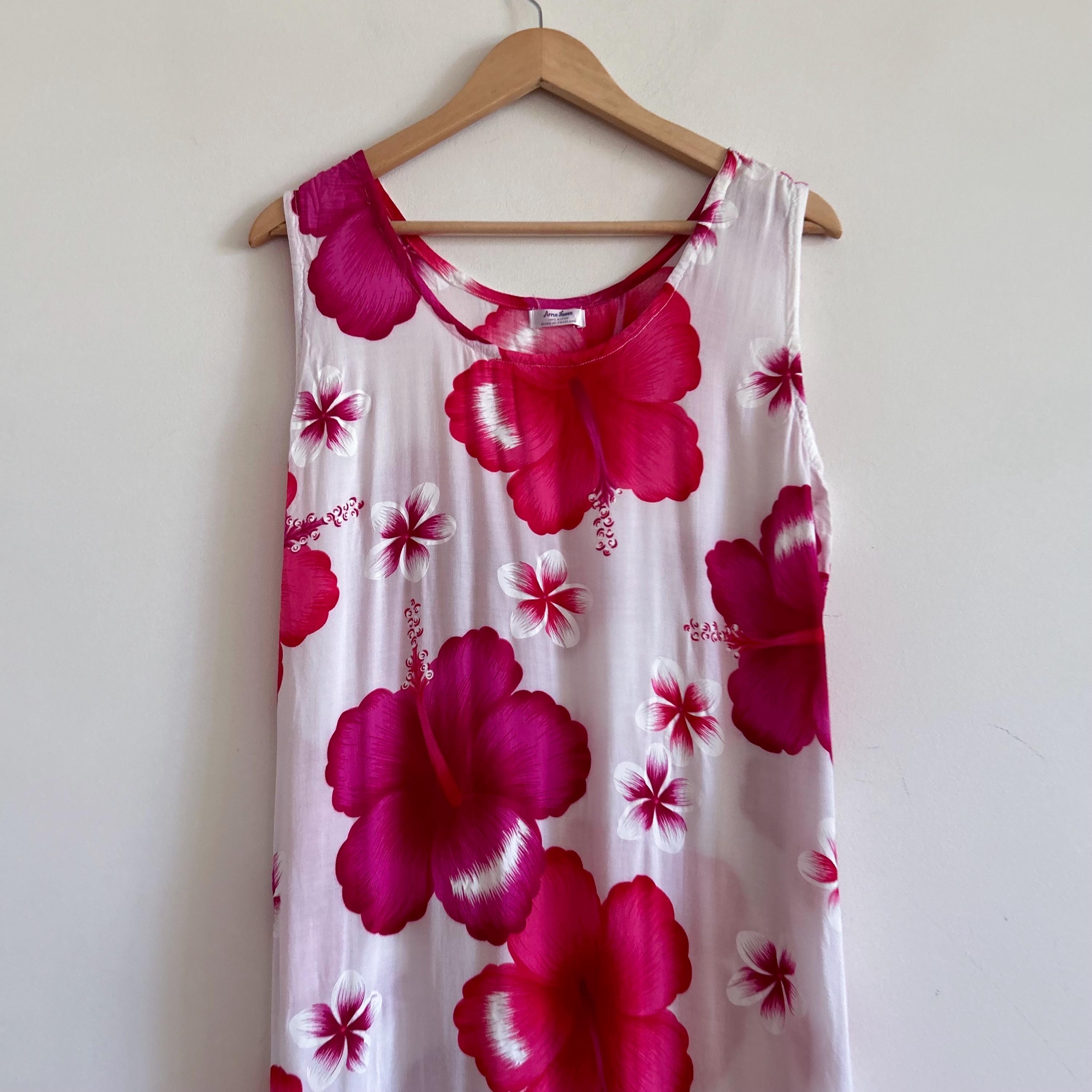 Y2k Hawaiian Dress Pink Midi Floral Tropical Boho Summer Frangipani  Hibiscus - Etsy