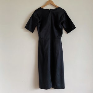 vintage black dress cocktail party formal lbd midi knee length image 4