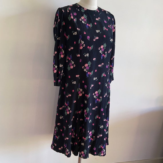 Vintage Ditsy Floral 90s 80s mini dress fruit pri… - image 7