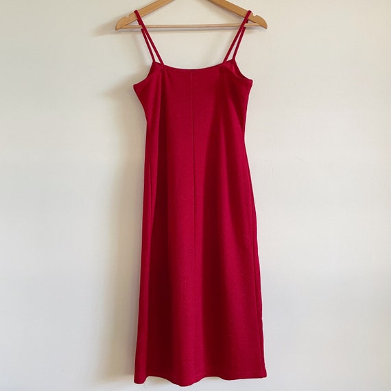 Buy Vintage Red Glitter Slip Dress: Stretchy Shiny Party Dress Online in  India - Etsy