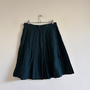 vintage jupe écossaise verte jupe kilt plissée des années 90 pied-de-poule image 6