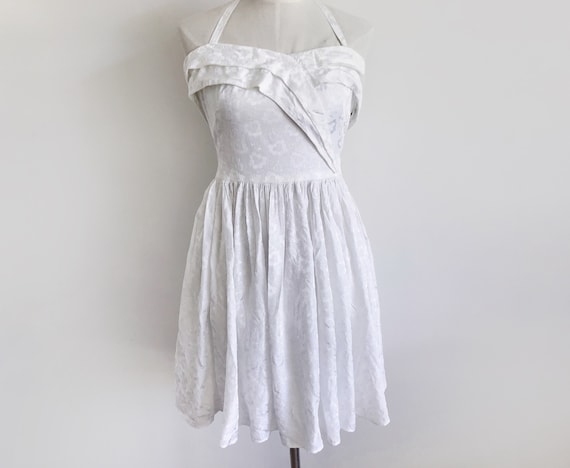 white 60's dress