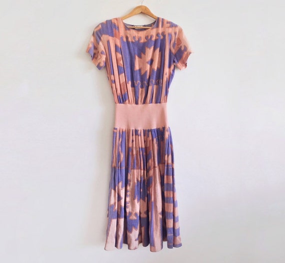 Vintage pink and purple dress // vintage maxi dres