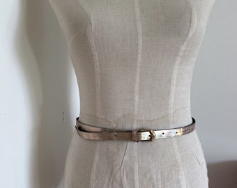 Retro Gold Belt Holographic Style Party Belt Thin Party