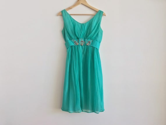 jade green bridesmaids dress // 60s cocktail dres