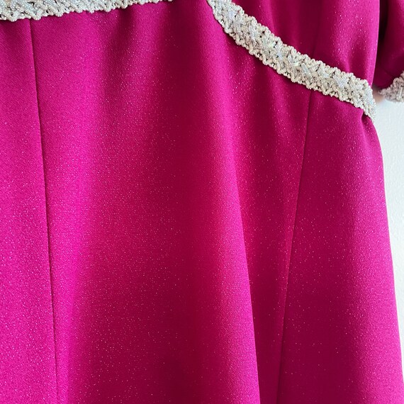 vintage 90s pink purple Dress embelished fuchsia … - image 6