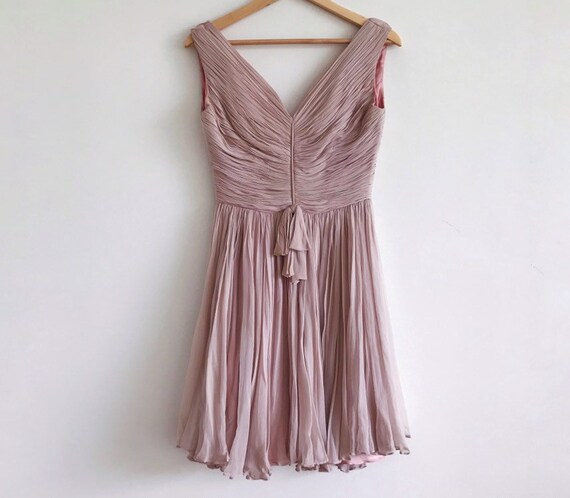 vintage bridesmaids dress / dusty pink vintage dre