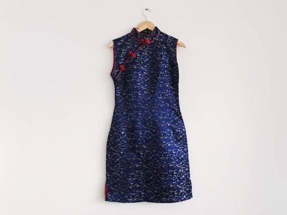 Vintage chinoiserie dress / Vintage 90s 1990s Chin