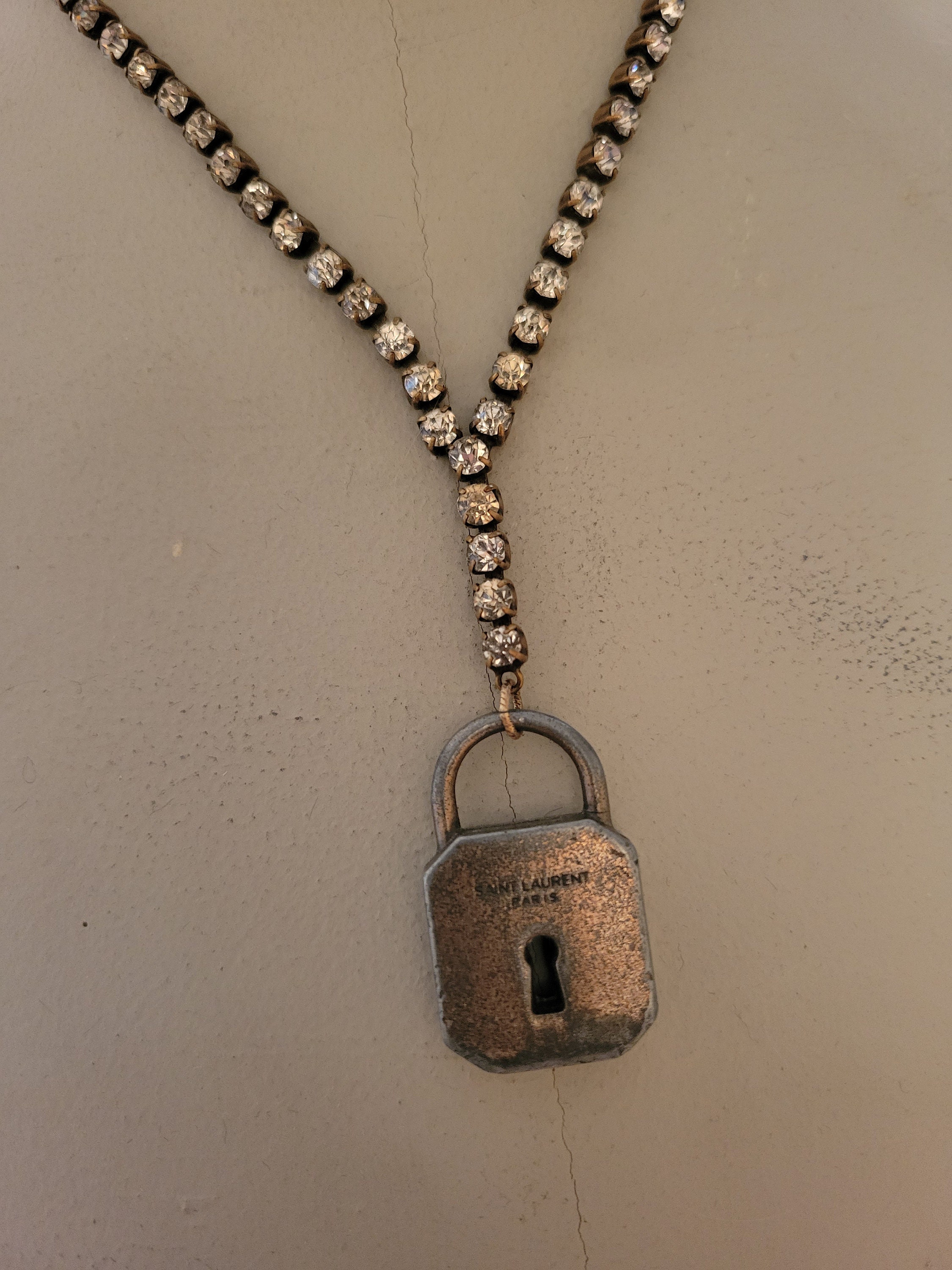 Vintage Padlock Necklace Authentic Yves Saint Laurent Designer Old YSL Etsy