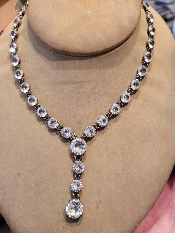 Antique Crystal Necklace Gem