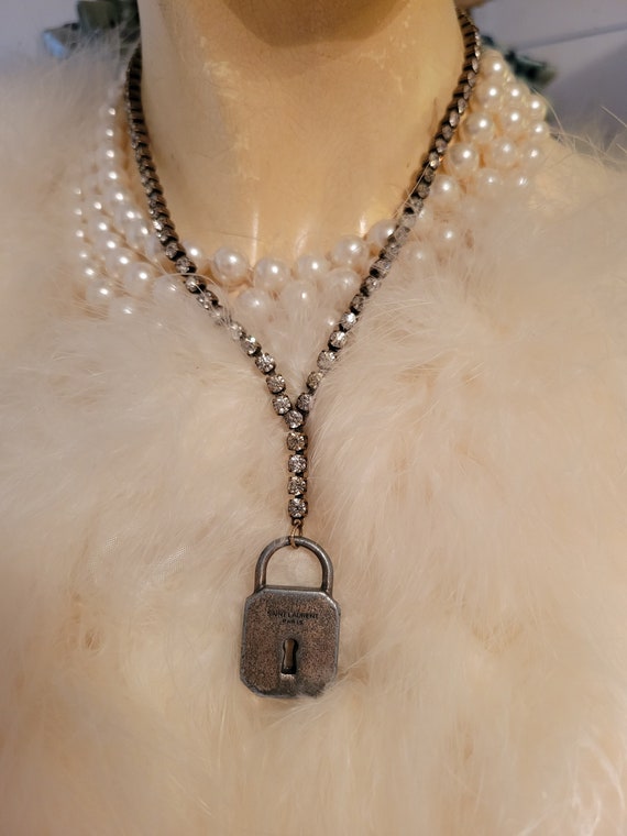 Yves saint laurent padlock necklace deals