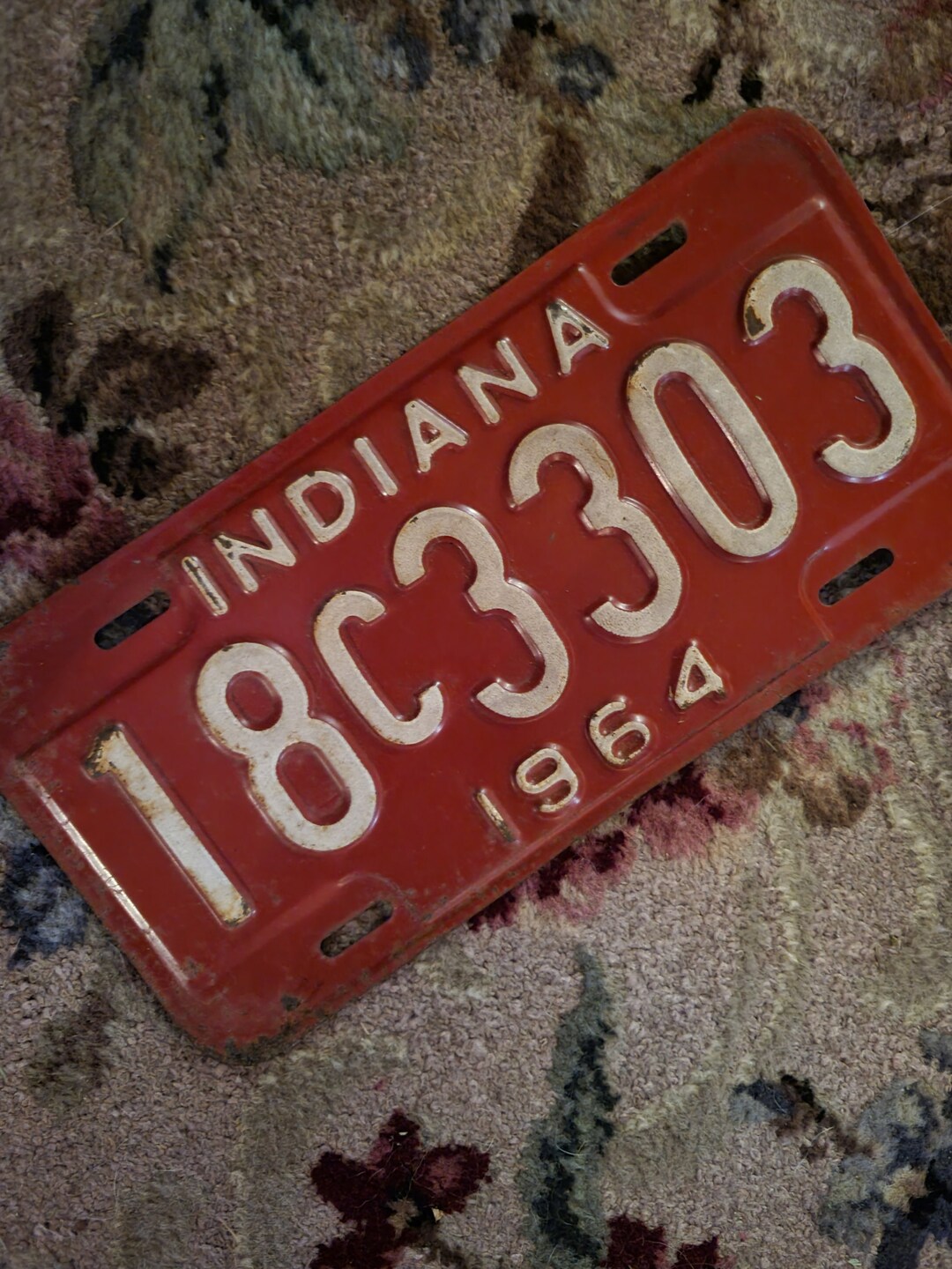 Vintage License Plate Indiana 1964 Etsy