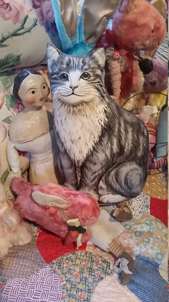 vintage stuffed cat