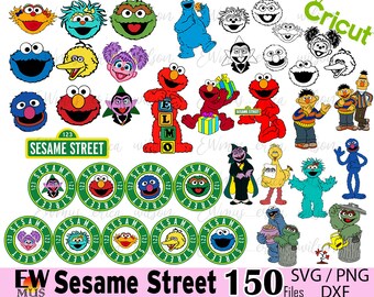 sesame street clipart etsy