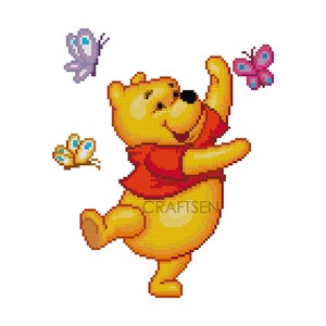 Winnie the pooh, tigger,eeyore and piglet 5 cross stitch patterns image 3