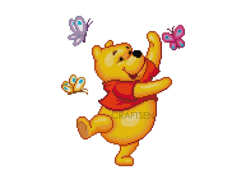 Winnie the pooh, tigger,eeyore and piglet 5 cross stitch patterns image 3