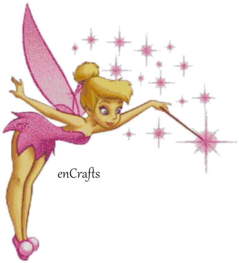 Tinkerbell 4 Cross Stitch Patterns | Etsy
