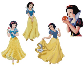 Snow white 4 Cross Stitch Patterns