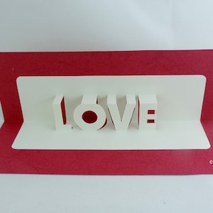 Love You Origamic Architecture Pop Up Card