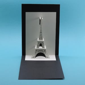 Torre Eiffel Arquitetura Origâmica Pop Up Cartão