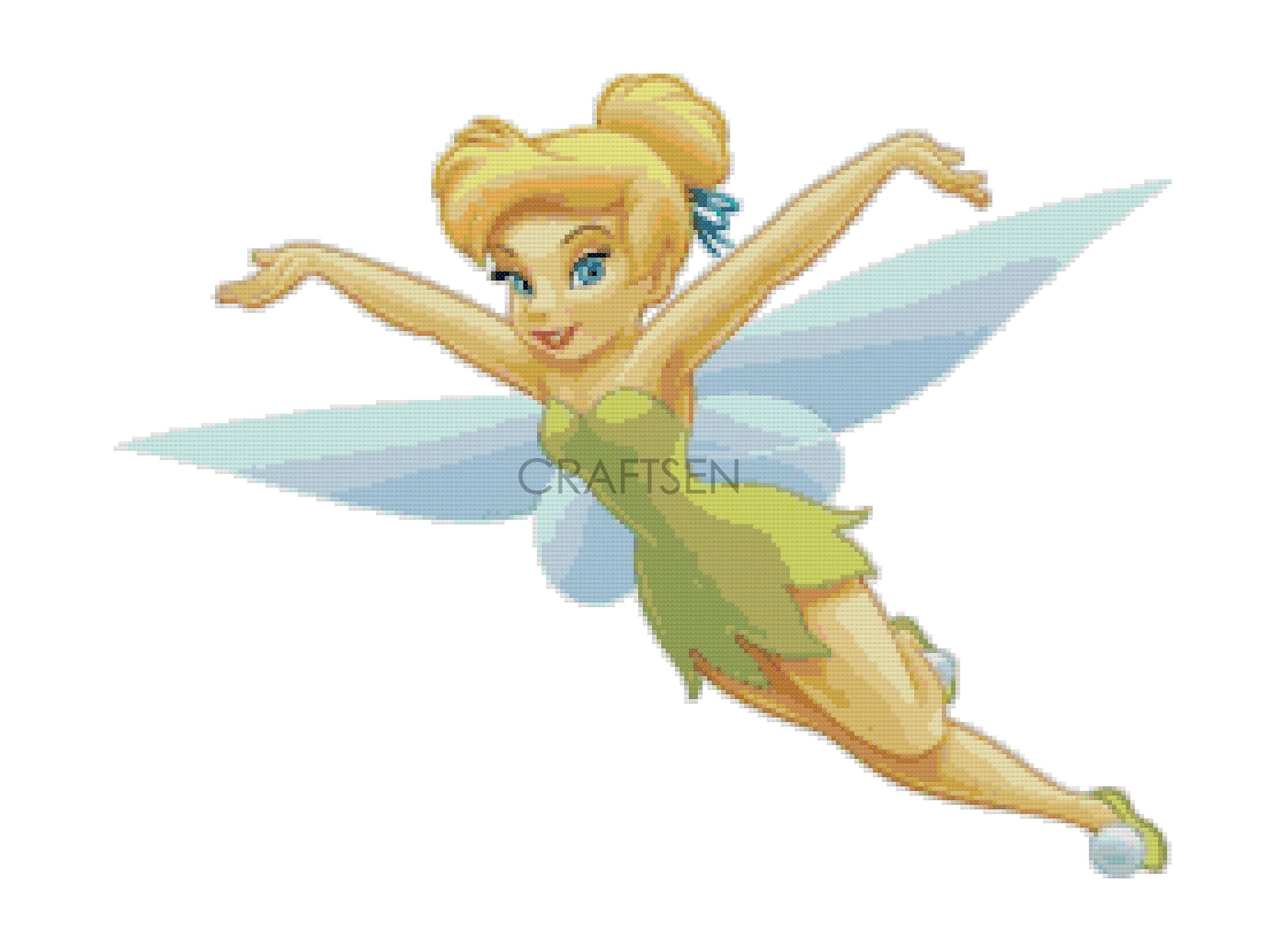 Tinkerbell 4 Cross Stitch Patterns Etsy