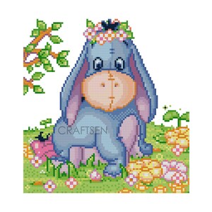 Winnie the pooh, tigger,eeyore and piglet 5 cross stitch patterns image 5