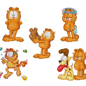 Garfield 5 cross Stitch Patterns