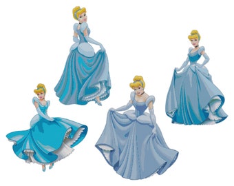 Cinderella 4 cross stitch patterns