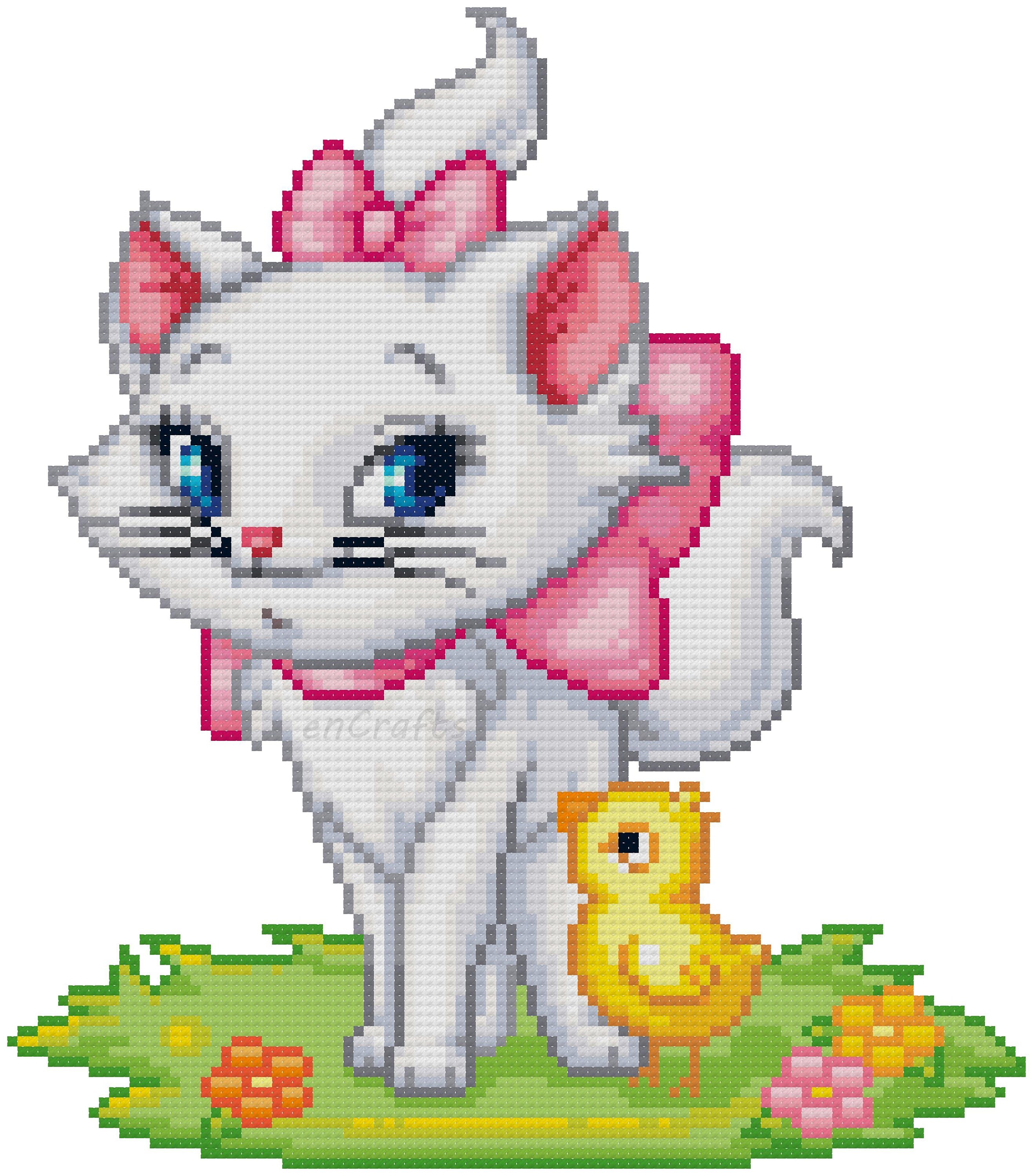 Marie the Cat 5 Cross Stitch Patterns Etsy Canada